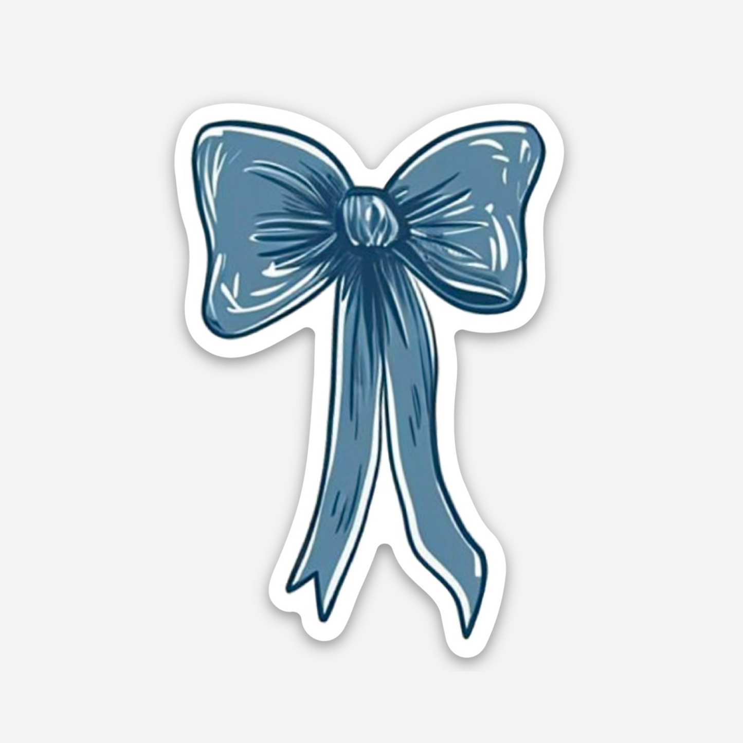 Blue Bow Sticker