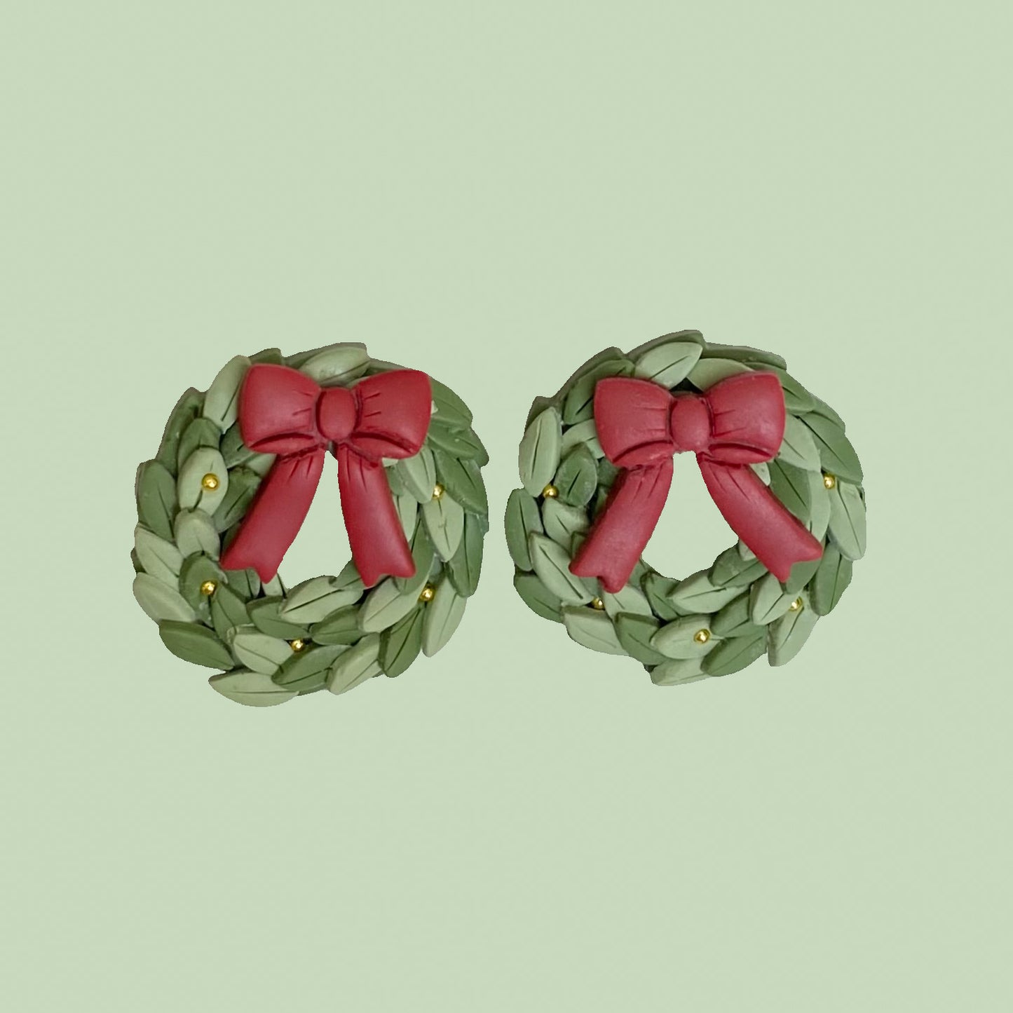 Winter Wreath Post Earrings