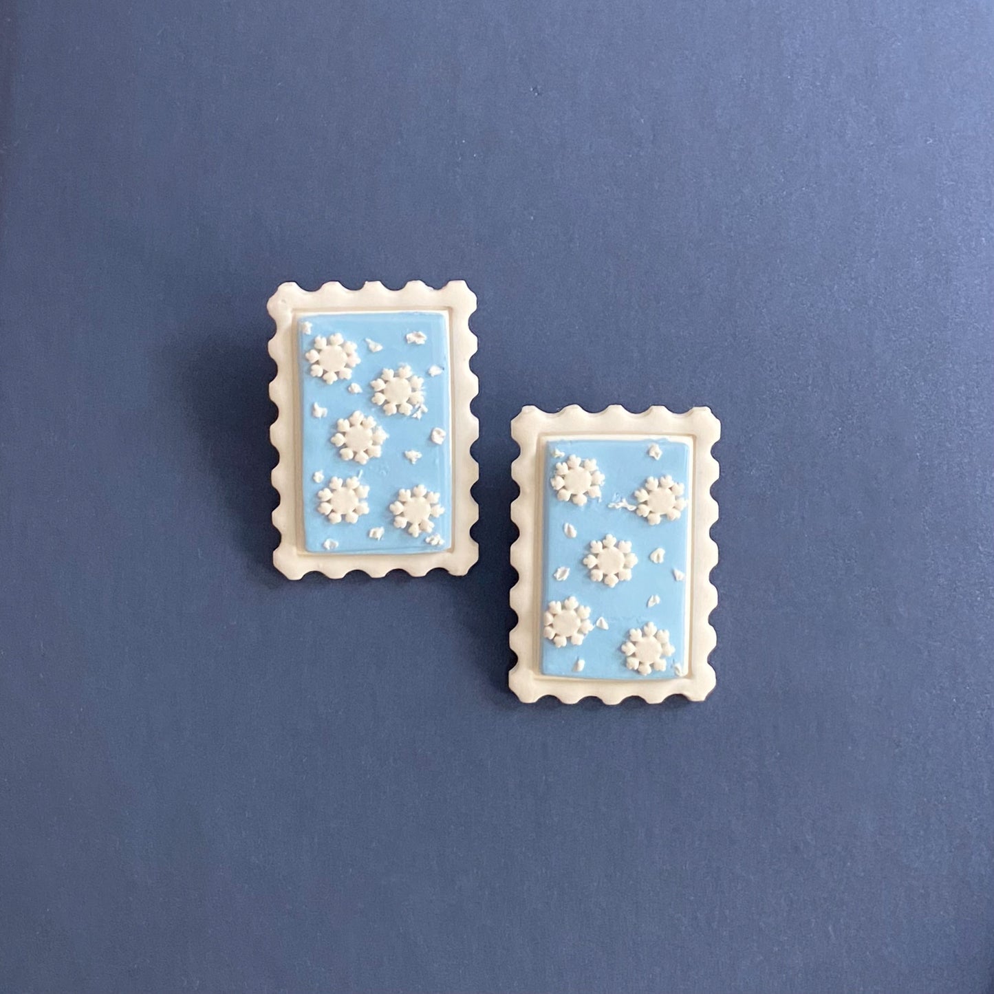 Snowflake Stamp Post Earrings