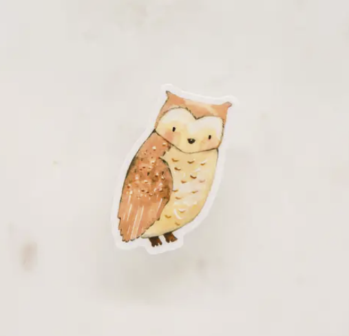 Little Owl Sticker (Clear)