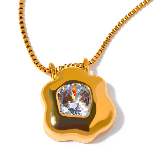 Blizzard Gold Pendant Necklace