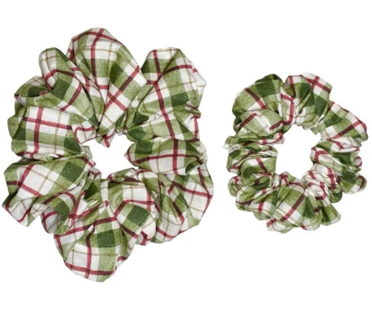 Holiday Plaid Scrunchies