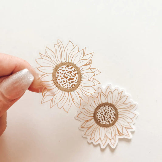 Mini Clear Sunflower Stickers