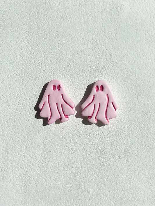 Pink Ghost Earrings