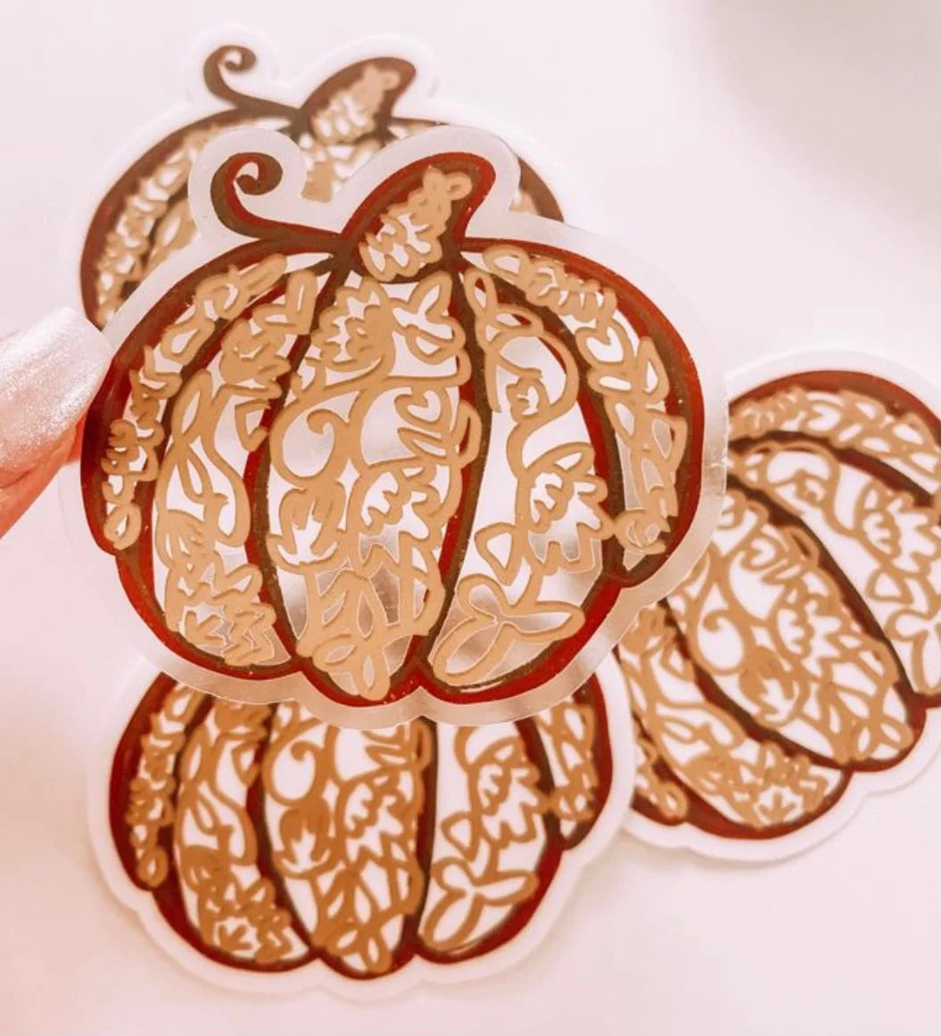 Clear Pumpkin Sticker