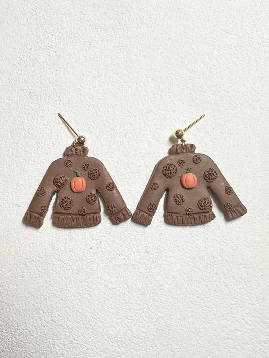 Pumpkin Sweater Earrings